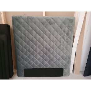 Grn velour sengegavl 140cm (oprydningssalg)