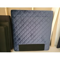 Bl velour sengegavl 140cm (oprydningssalg)