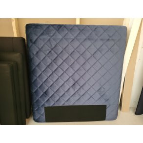 Bl� velour sengegavl 140cm (oprydningssalg)