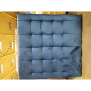 Bl velour sengegavl 120cm (oprydningssalg)