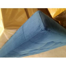 Bl velour sengegavl 120cm (oprydningssalg)