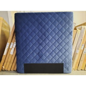 Bl� velour sengegavl 140cm (oprydningssalg)