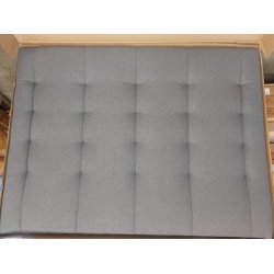 Lys Antrazit sengegavl 160cm (oprydningssalg)