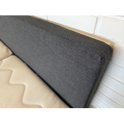*Fast lavpris* - DF Bokselevationsseng 180 x 200 cm gr� inkl. sengegavl, koldskum H-Split topmadras og sengeben