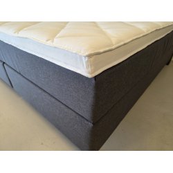 *Fast lavpris* - Kontinentalseng 210*210 cm Antracit. Incl. sengegavl.