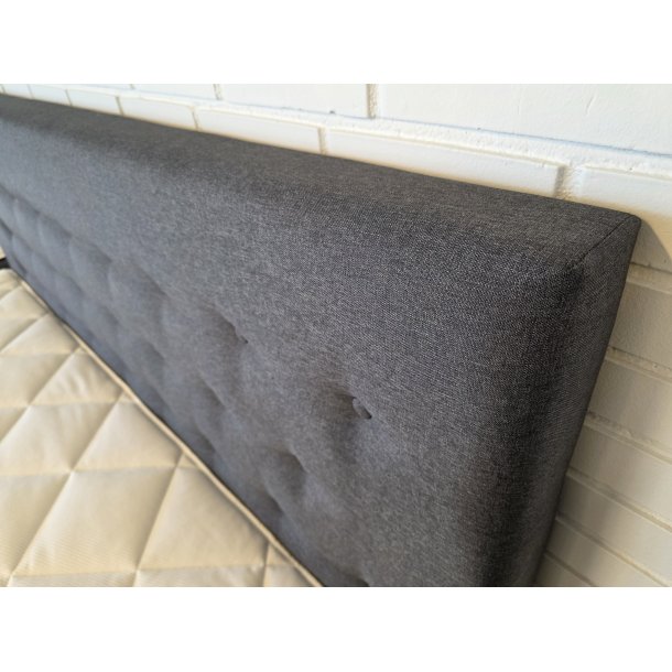 *Fast lavpris* - Kontinentalseng 210*210 cm Antracit. Incl. sengegavl.