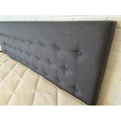 *Fast lavpris* - Kontinentalseng 210*210 cm Antracit. Incl. sengegavl.
