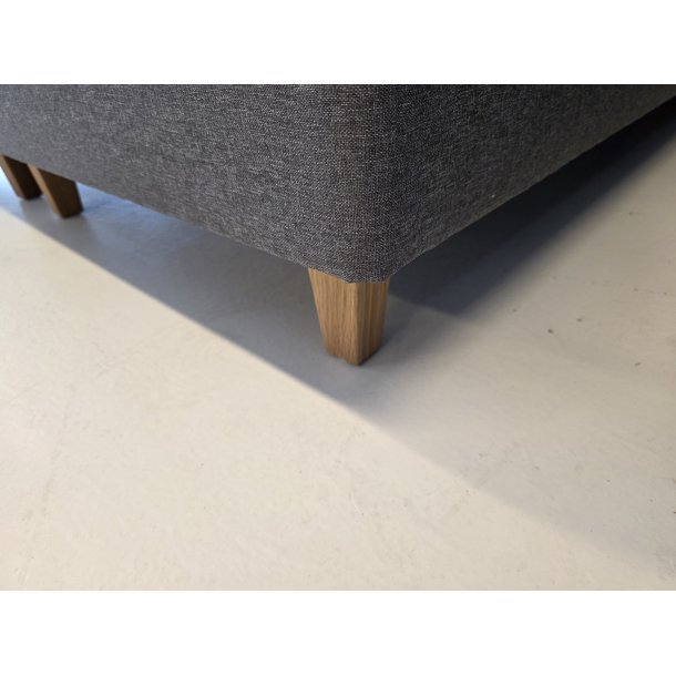 *Fast lavpris* - 160x200 Kontinentalseng, Lys gr�. Incl. Sengegavl