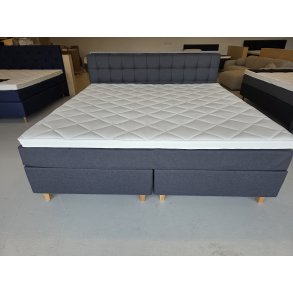 *Fast lavpris* - Kontinentalseng 210*210 cm Antracit. Incl. sengegavl.