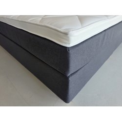 *Fast lavpris* - Kontinentalseng 210*210 cm Antracit. Incl. sengegavl.