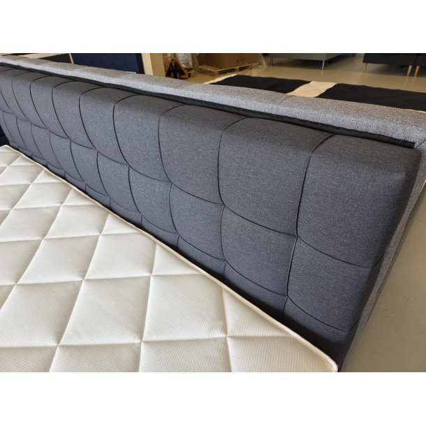 *Fast lavpris* - Kontinentalseng 210*210 cm Antracit. Incl. sengegavl.