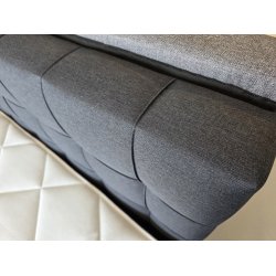 *Fast lavpris* - Kontinentalseng 210*210 cm Antracit. Incl. sengegavl.