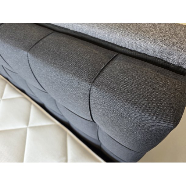 *Fast lavpris* - Kontinentalseng 210*210 cm Antracit. Incl. sengegavl.