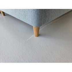 *Fast lavpris* - 160x200 Kontinentalseng, Lys tyrkis/bl� Incl. sengegavl