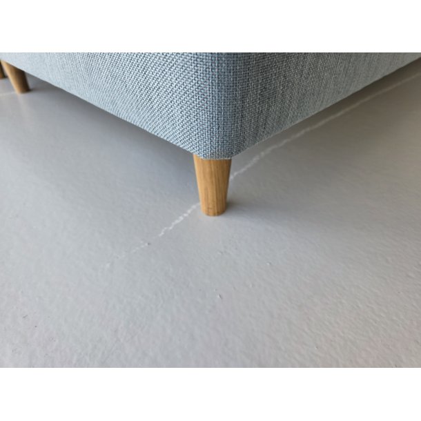 *Fast lavpris* - 160x200 Kontinentalseng, Lys tyrkis/bl� Incl. sengegavl