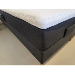 *Fast lavpris* - Elevationsseng 180x200 - antracit.