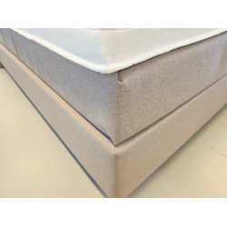 *Fast lavpris* - Kontinentalseng 210x210 cm incl. sengegavl - beige