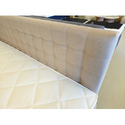 *Fast lavpris* - Kontinentalseng 210x210 cm incl. sengegavl - beige