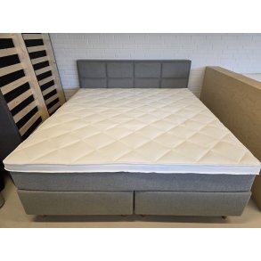 *Fast lavpris* - Kontinentalseng 180x200 cm incl. sengegavl - gr� boucl�