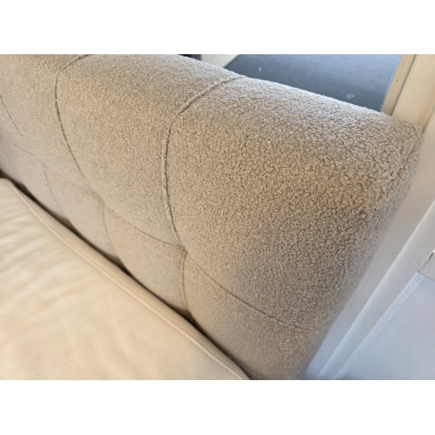 *Fast lavpris* - Dobbeltfjedret elevationsseng 180x200 cm - Beige Boucl�