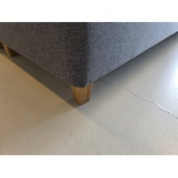 *Fast lavpris* - Kontinentalseng 140x200 cm incl. sengegavl - Antracitgr�