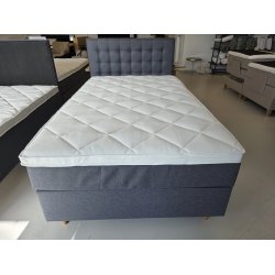 *Fast lavpris* - Kontinentalseng 120x200 cm incl. sengegavl - Antracitgr�
