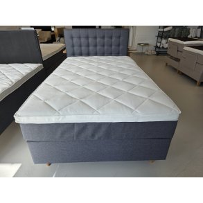 *Fast lavpris* - Kontinentalseng 120x200 cm incl. sengegavl - Antracitgr�