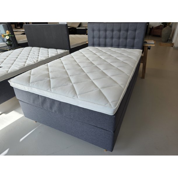 *Fast lavpris* - Kontinentalseng 120x200 cm incl. sengegavl - Antracitgr�