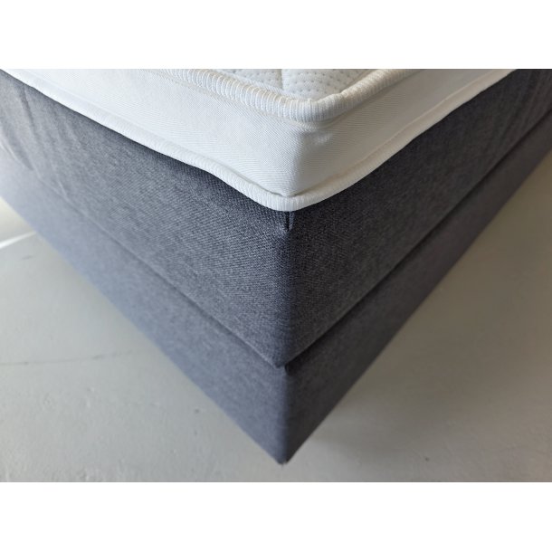 *Fast lavpris* - Kontinentalseng 120x200 cm incl. sengegavl - Antracitgr�