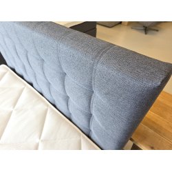 *Fast lavpris* - Kontinentalseng 120x200 cm incl. sengegavl - Antracitgr�