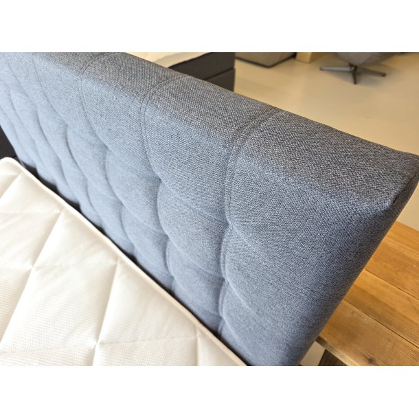 *Fast lavpris* - Kontinentalseng 120x200 cm incl. sengegavl - Antracitgr�
