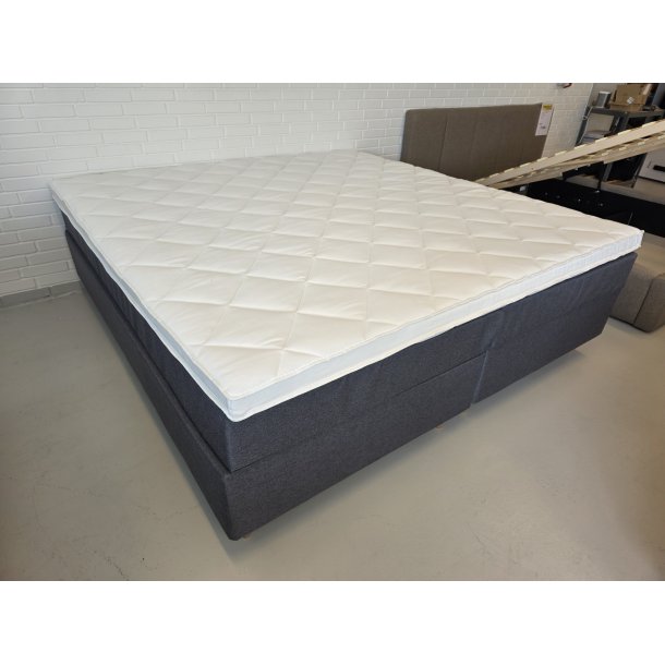 *Fast lavpris* - Kontinentalseng 210x210 cm uden sengegavl - antracit