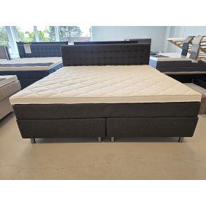 *Fast lavpris* - Kontinentalseng 210x210 cm incl. sengegavl - Antracit