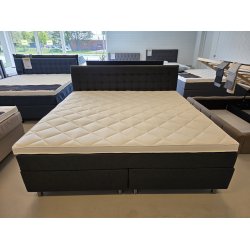 *Fast lavpris* - Kontinentalseng 210x210 cm incl. sengegavl - Antracit