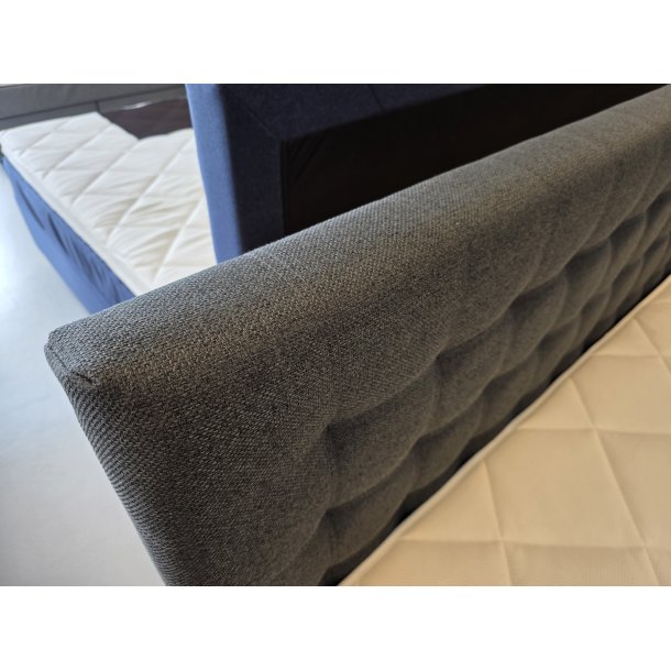 *Fast lavpris* - Kontinentalseng 210x210 cm incl. sengegavl - Antracit