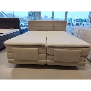 FAST LAVPRIS- Elevationsseng 180x200, incl Gavl Flot lys gr.