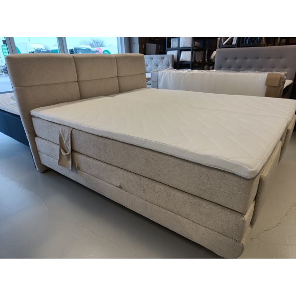 FAST LAVPRIS- Elevationsseng 180x200, incl Gavl Flot lys gr.