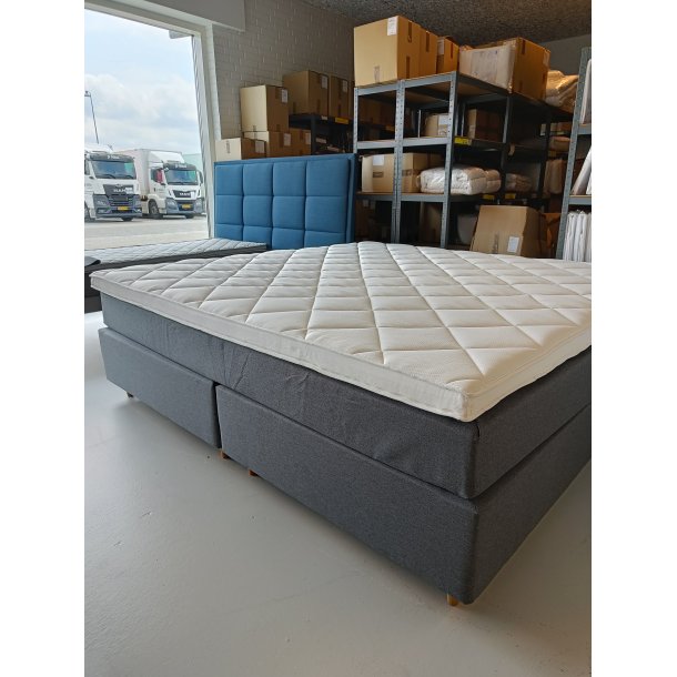 *Fast lavpris*    Kontinentalseng 210*210  Lys Antracit