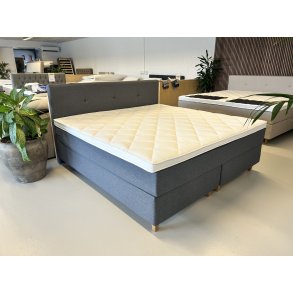 *FAST LAVPRIS* - Kontinentalseng 200x200 Antracit gr� - Incl. sengegavl