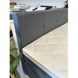 *FAST LAVPRIS* - Kontinentalseng 200x200 Antracit gr� - Incl. sengegavl