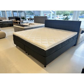 *Fast lavpris* - Kontinentalseng 210x210 cm incl. sengegavl - Antracit