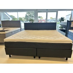*Fast lavpris* - Kontinentalseng 210x210 cm incl. sengegavl - Antracit