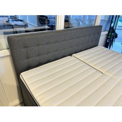 *Fast lavpris* - Dobbeltfjedret elevationsseng 180x210 cm - Antracit