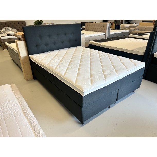 *Fast lavpris* - 160x200 Kontinentalseng, Koksgr� Incl. sengegavl