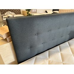 *Fast lavpris* - 160x200 Kontinentalseng, Koksgr� Incl. sengegavl