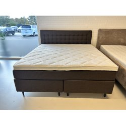 *Fast lavpris* - Kontinentalseng 180x200 cm incl. sengegavl - Brun