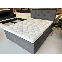 *Fast lavpris* - 160x200 Kontinentalseng, Antracit Incl. sengegavl