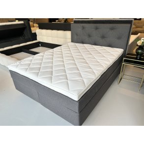 *Fast lavpris* - 160x200 Kontinentalseng, Antracit Incl. sengegavl