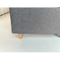 *Fast lavpris* - 160x200 Kontinentalseng, Antracit Incl. sengegavl