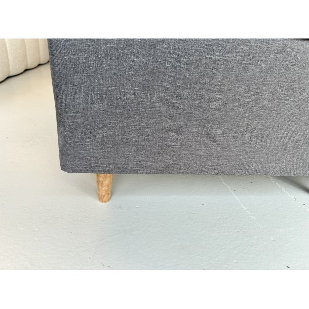 *Fast lavpris* - 160x200 Kontinentalseng, Antracit Incl. sengegavl